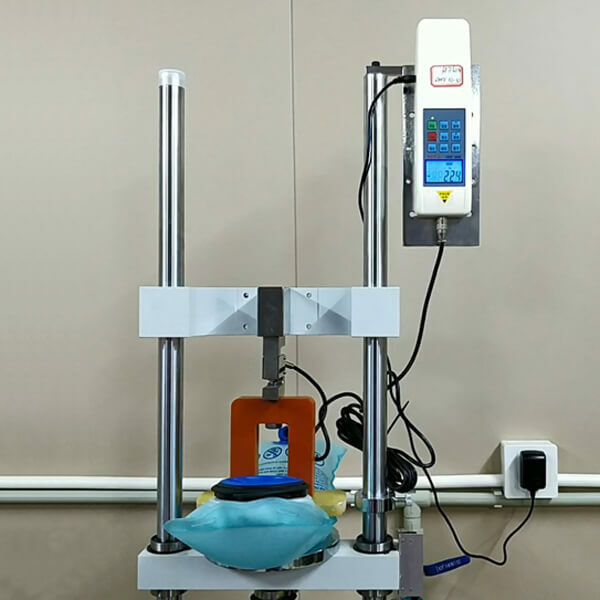 Hydration bladder undergoing 50KG load test